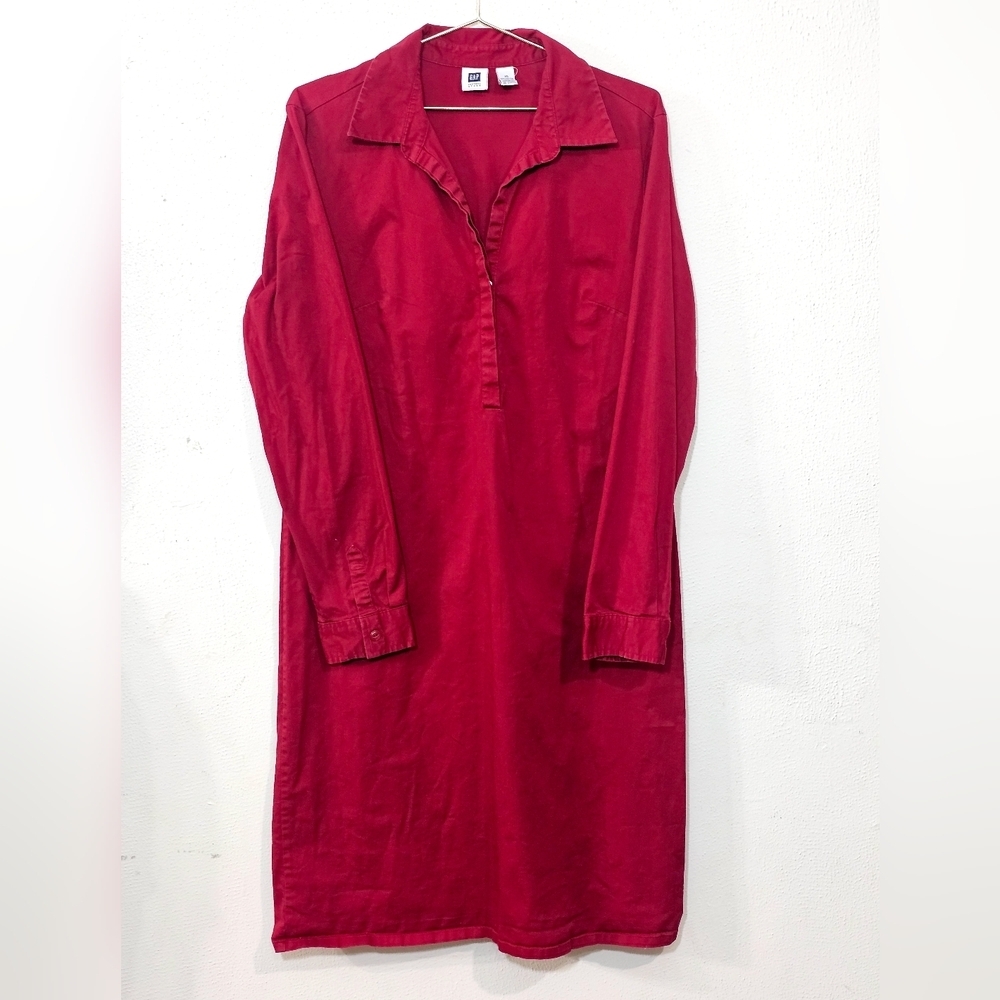Women’s Red Collared Shirt Dress